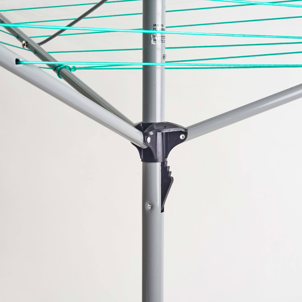OurHouse 3 Arm Steel Powder Coated Rotary Airer 26m Image 3