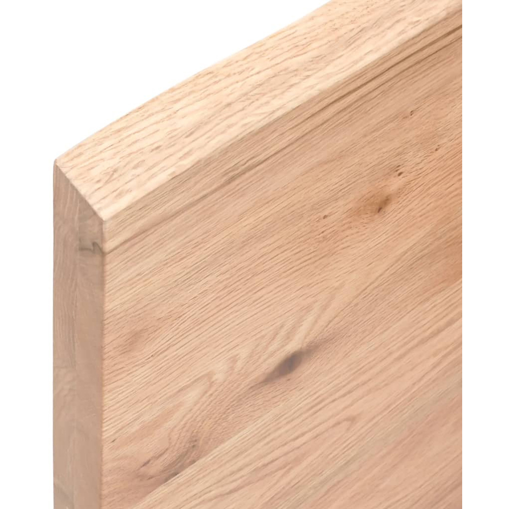 vidaXL 60cm Light Brown Treated Solid Oak Wood Floating Wall Shelf Image 7