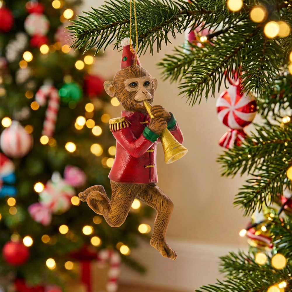 Whimsical Circus Monkey Hanging Decoration Image 2