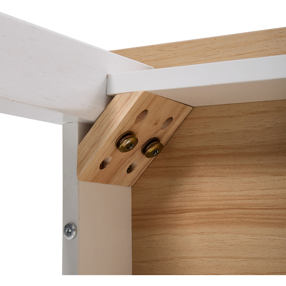 Living and Home Natural Wood Grain Bench with Pine Legs Image 3