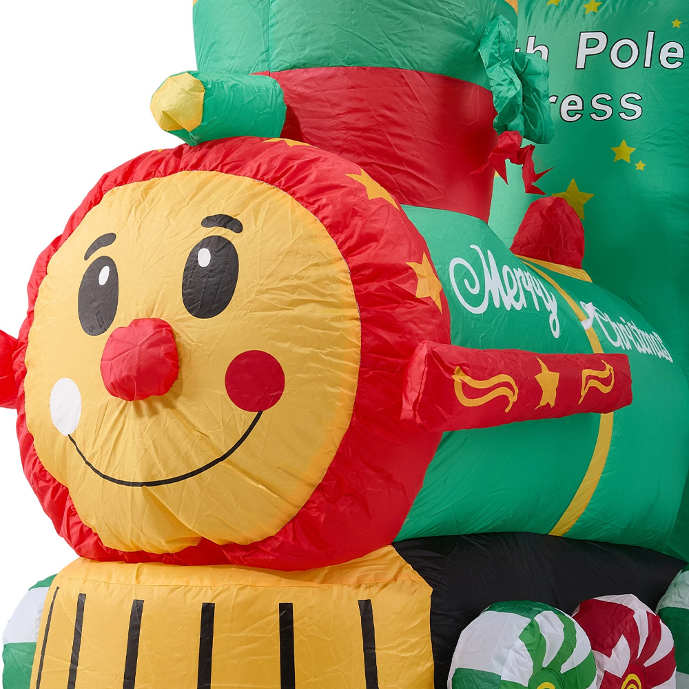 Living and Home Inflatable Polar Express Train LED Christmas Decoration 6.1ft Image 5