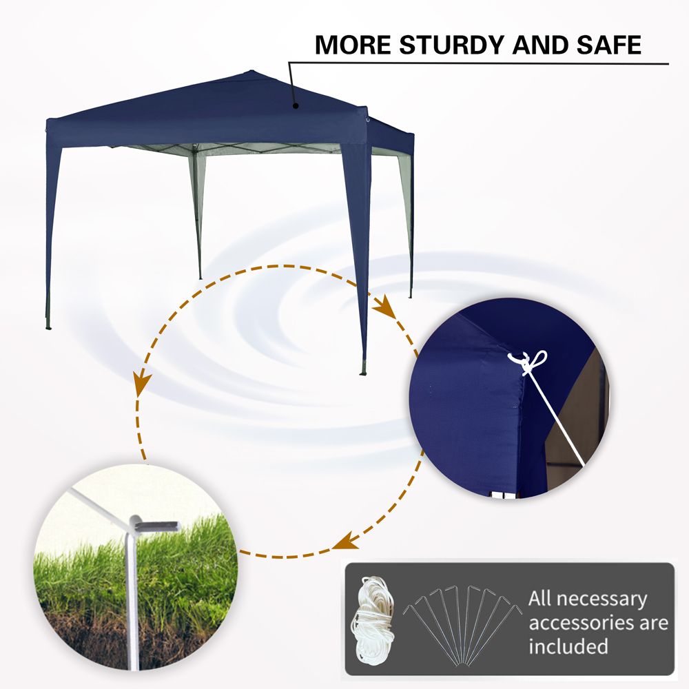 Blue Pop Up Outdoor Gazebo 2 x 2m Image 8