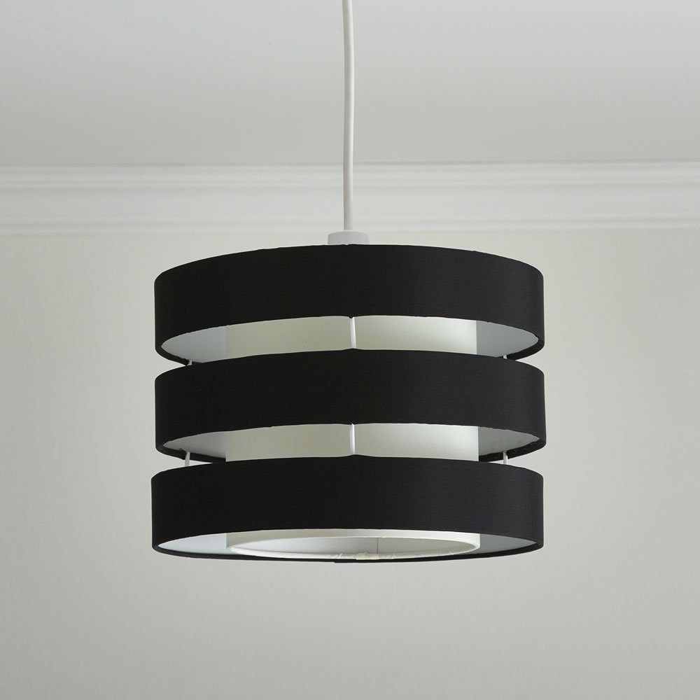 Wilko Double Layer Black and White Light Shade Image 6