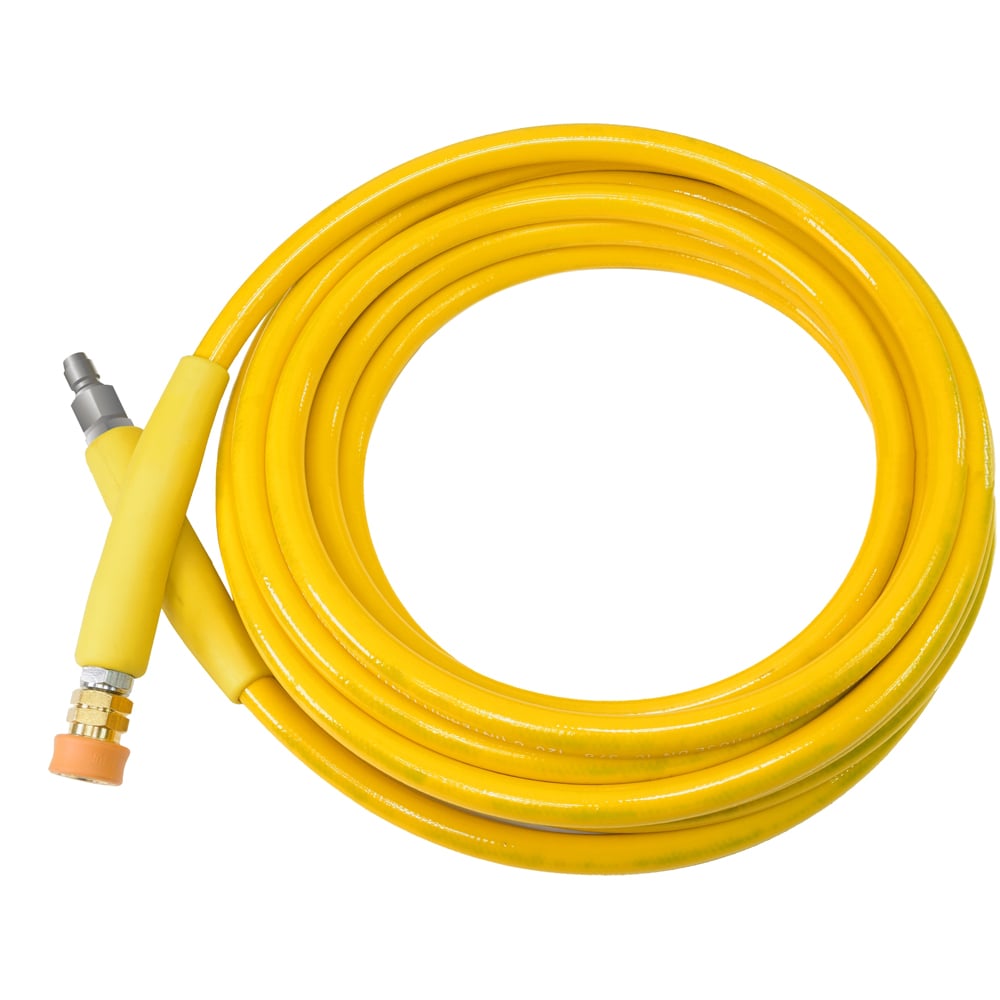 V-TUF 10m 2 Wire Tough Cover 3/8" 400BAR 155°C Yellow Jet Wash Hose with MSQ Couplings Image 1