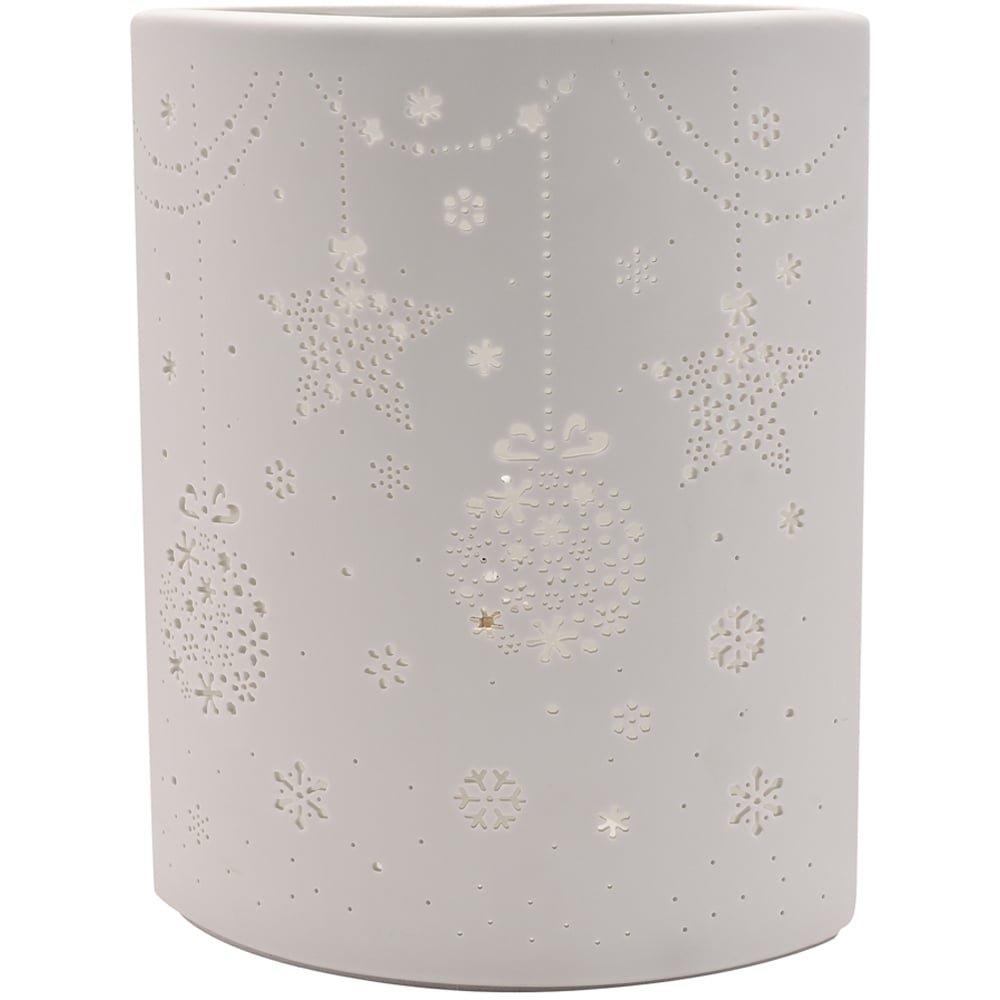 The Seasonal Gift Co. White Porcelain Christmas Lamp Image 2