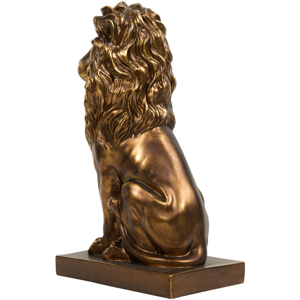 Sitting Lion Ornament Gold Image 4