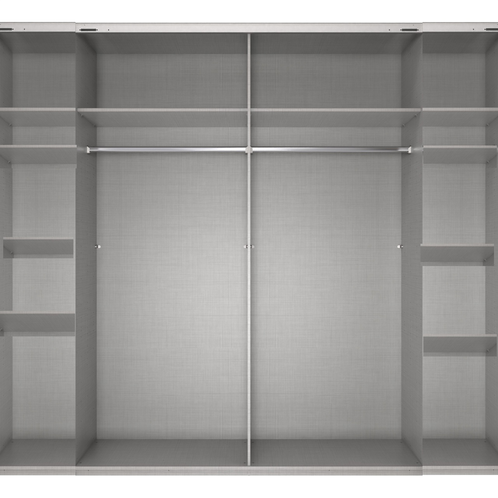 TJ'S Hanover 2 Sliding Door 2 Hinged Door White Wardrobe Image 4