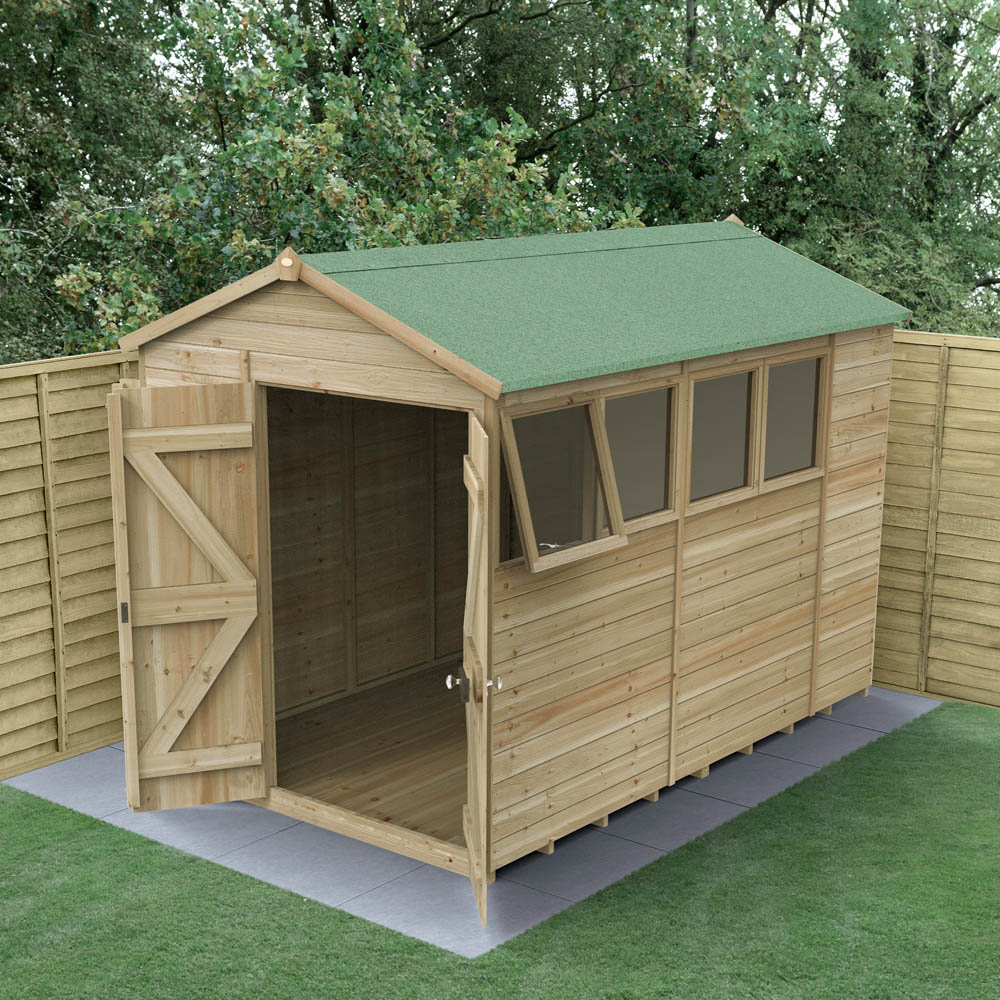 Forest Garden Timberdale 6 x 10ft Single Opening Apex Shed Image 2