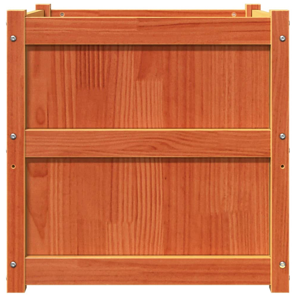 vidaXL Wax Brown Solid Pine Wood Garden Planter 60cm 2 Pack Image 5