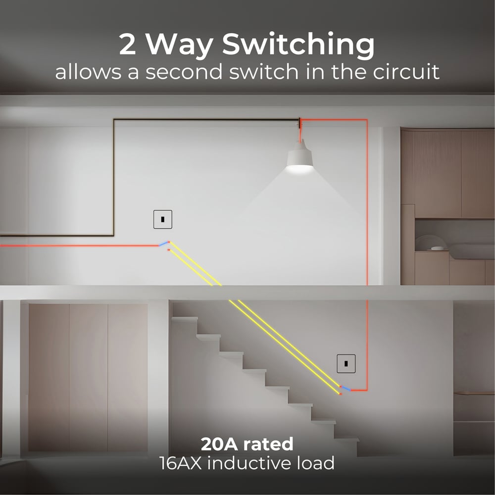 BG Nexus 2 Way 20A Black Nickel Single Switch 5 Pack Image 7