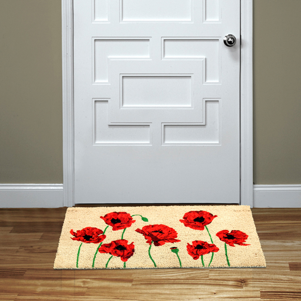Coco & Coir Eternal Poppy Coir Door Mat 40 x 60cm Image 2