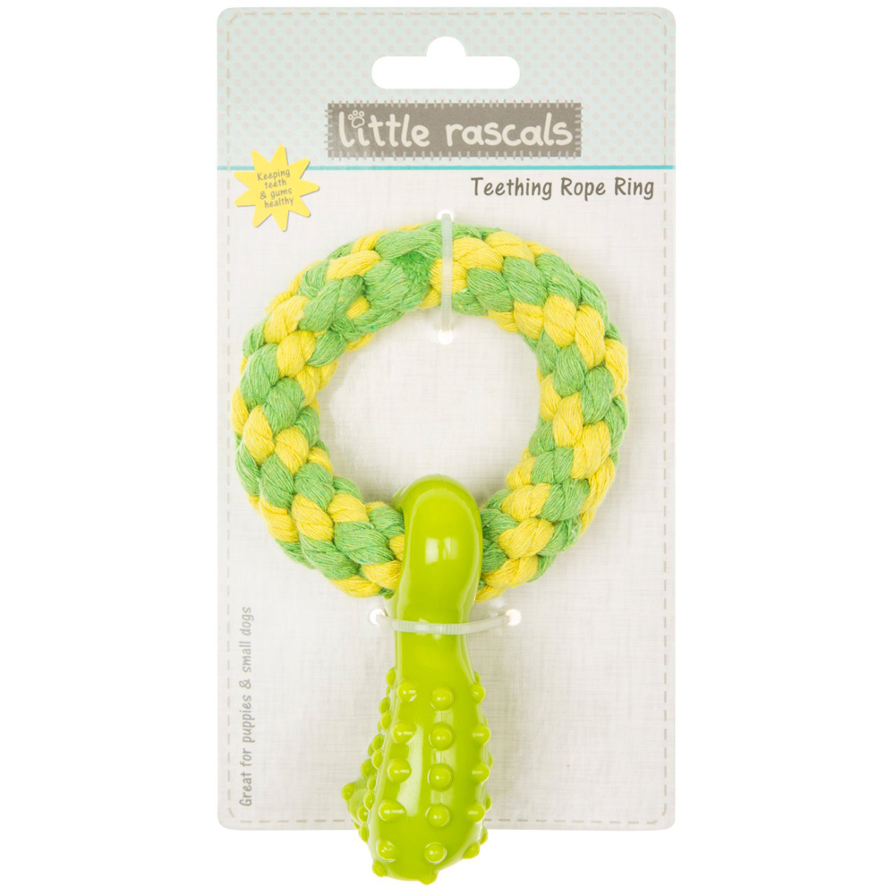 Happy Pet Little Rascals Teething Rope Ring Puppy and Dog Toy Image 3