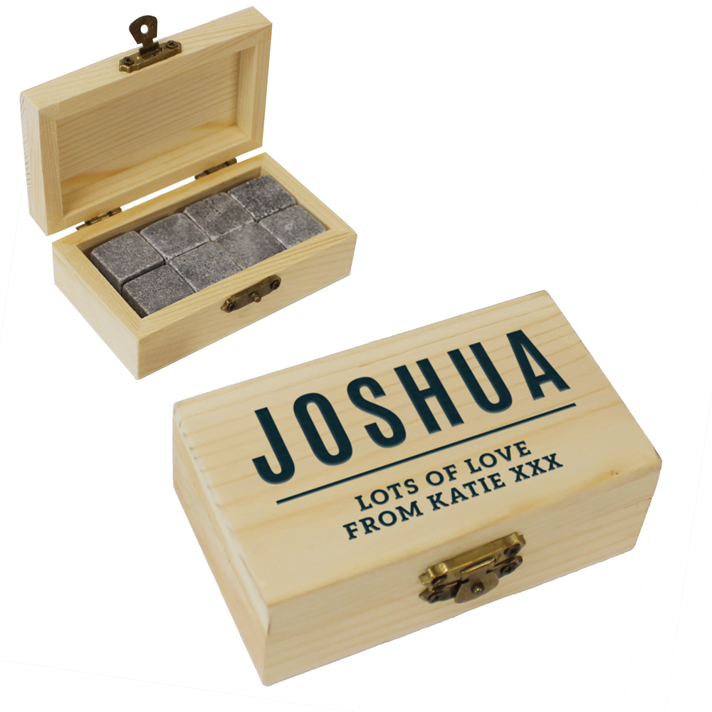 Personalised Memento Company Personalised Free Text Whisky Stones Image 3