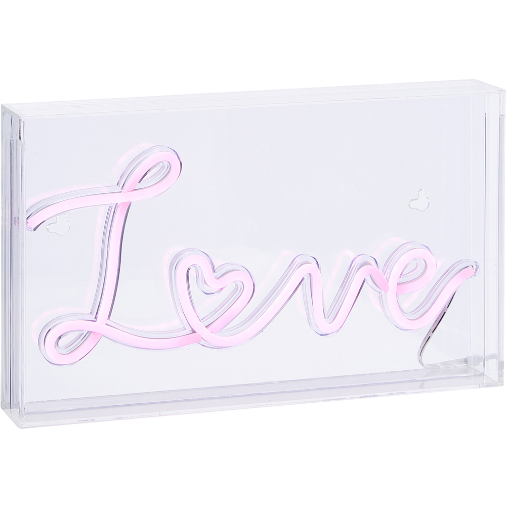 Glow Love Neon Pink Acrylic Light Box Image 3