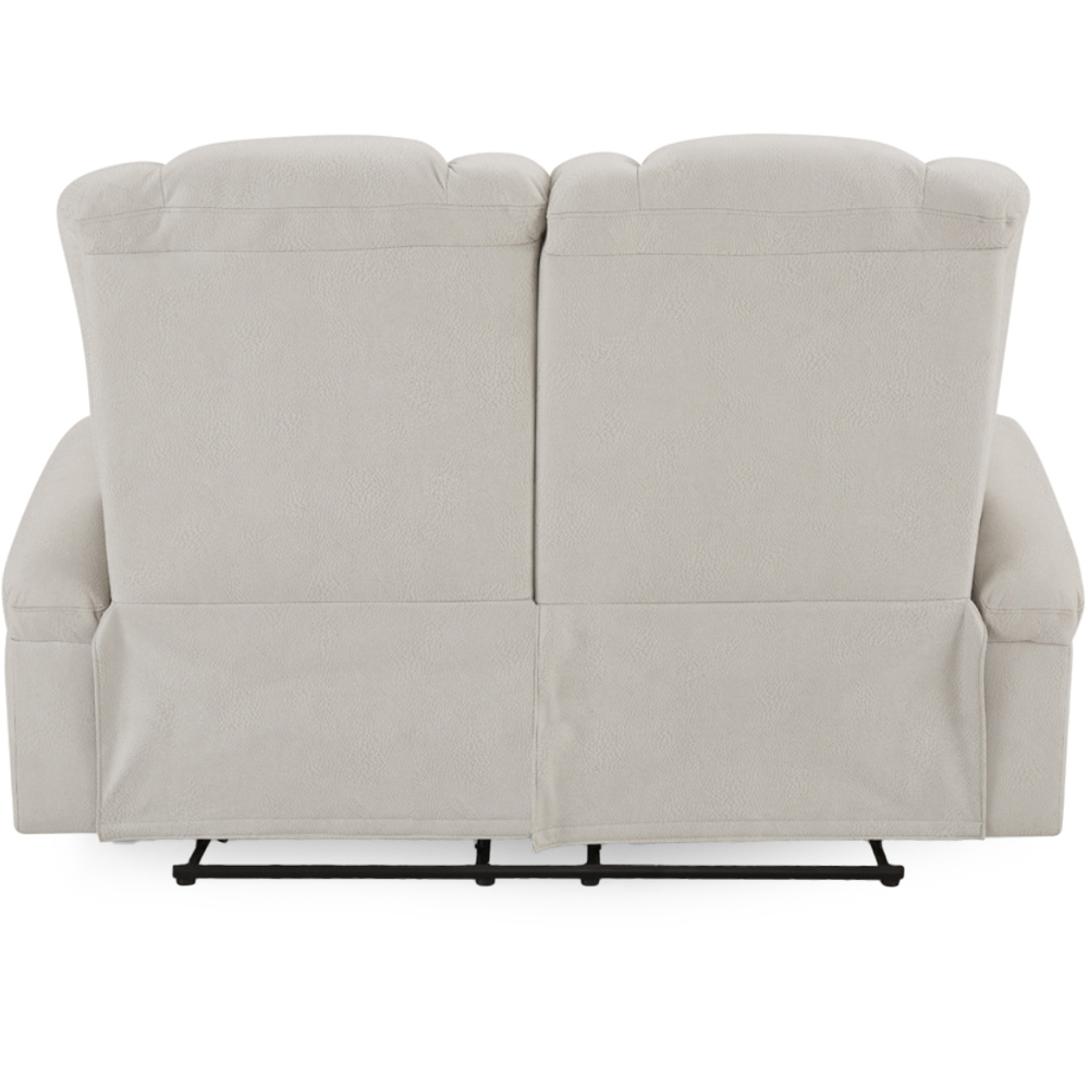 Home Detail Hannah 2 Seater Light Grey Air Leather Electric Recliner Sofa Image 4