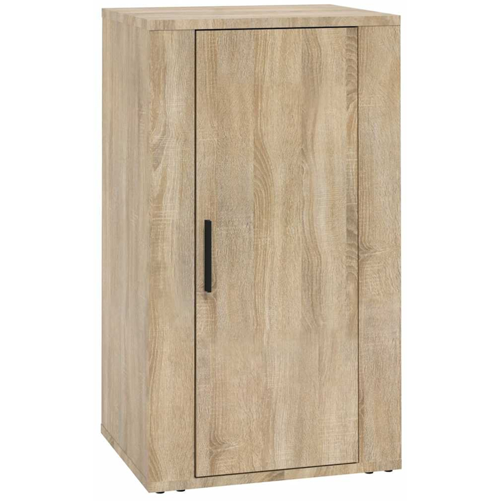 vidaXL Single Door Sonoma Oak Wooden Sideboard Image 2