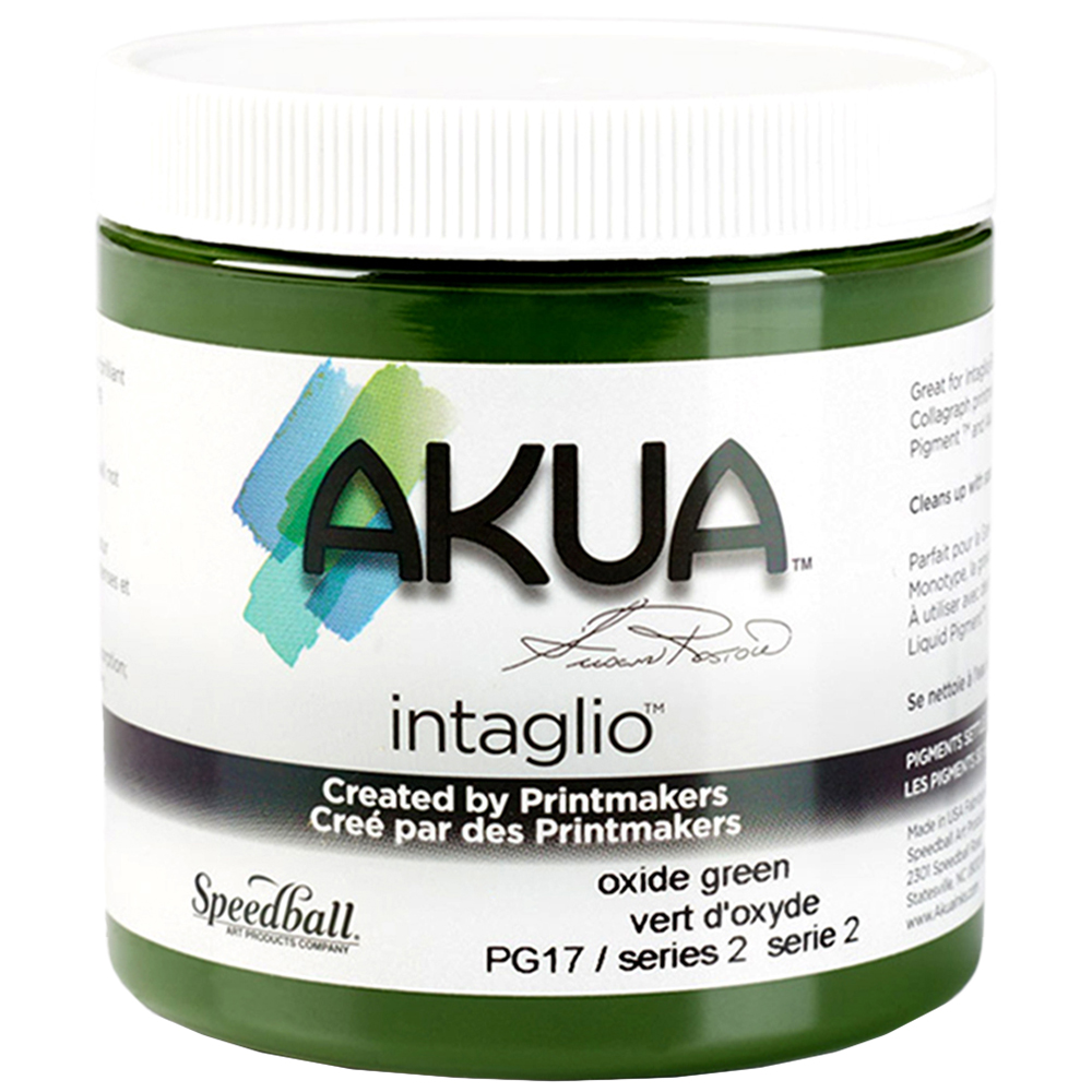 Speedball Akua Intaglio Oxide Green Water Based Printing Ink 236ml Image