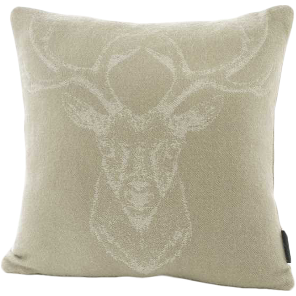 The Lyndon Company Stag Oatmeal Acrylic Cushion 45 x 45cm Image 1