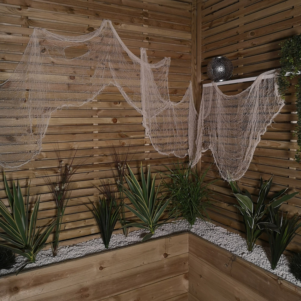 Samuel Alexander Cream Freaky Fabric Net Halloween Decoration 2.9m 2 Pack Image 5