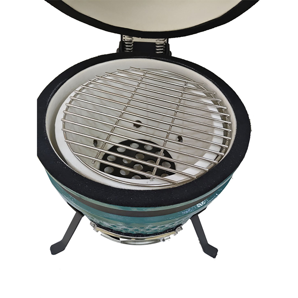 Teal Ceramic Egg Oven BBQ Image 5
