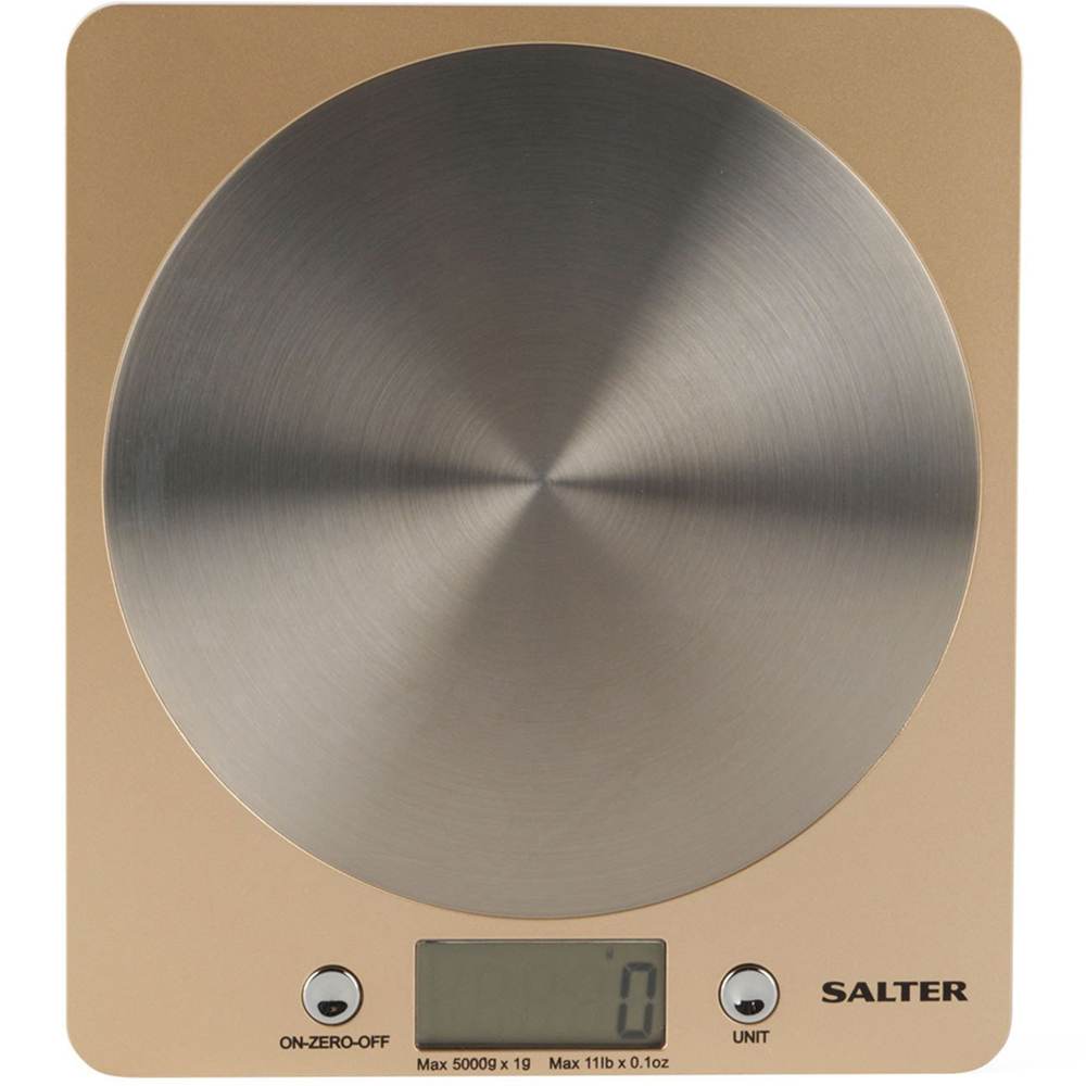 Salter Olympus Disc Electronic Scale - Neutral and Silver Image 1