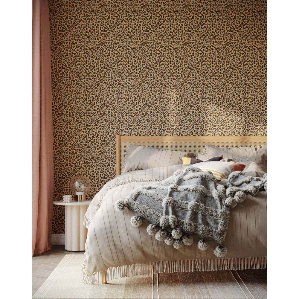Bobbi Beck Eco Luxury Leopard Print Brown Wallpaper Image 2