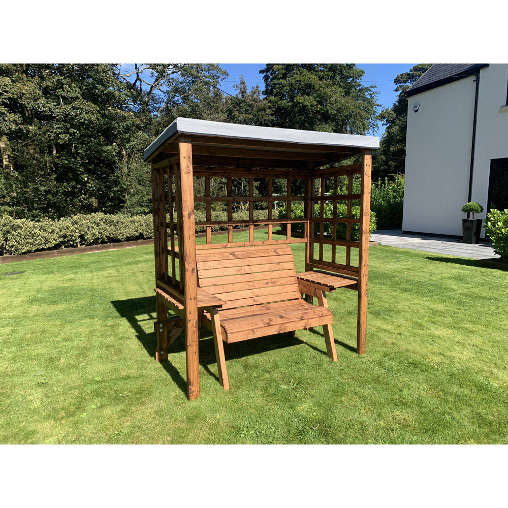 Charles Taylor Wentworth 2 Seater Arbour with Grey Roof Cover Image 2