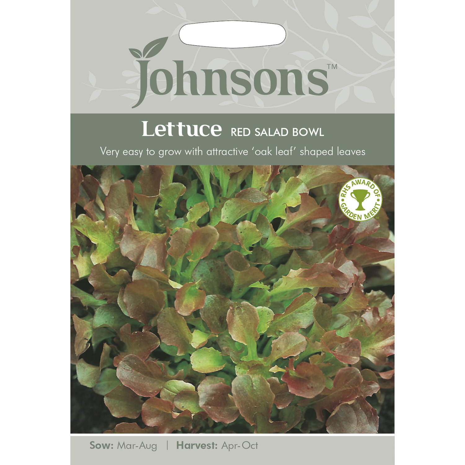 Johnsons Red Salad Bowl Lettuce Seeds Image 2