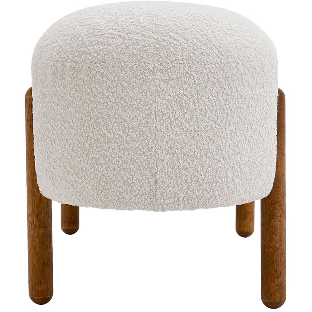 Living and Home Cream Contemporary Upholstered Bench Image 3