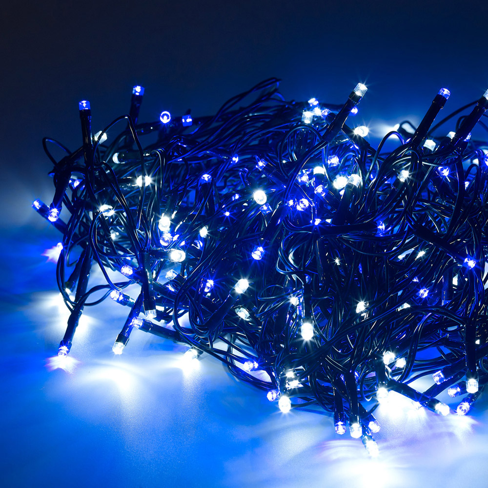 The Christmas Workshop 100 Blue and White LED String Light Image 3