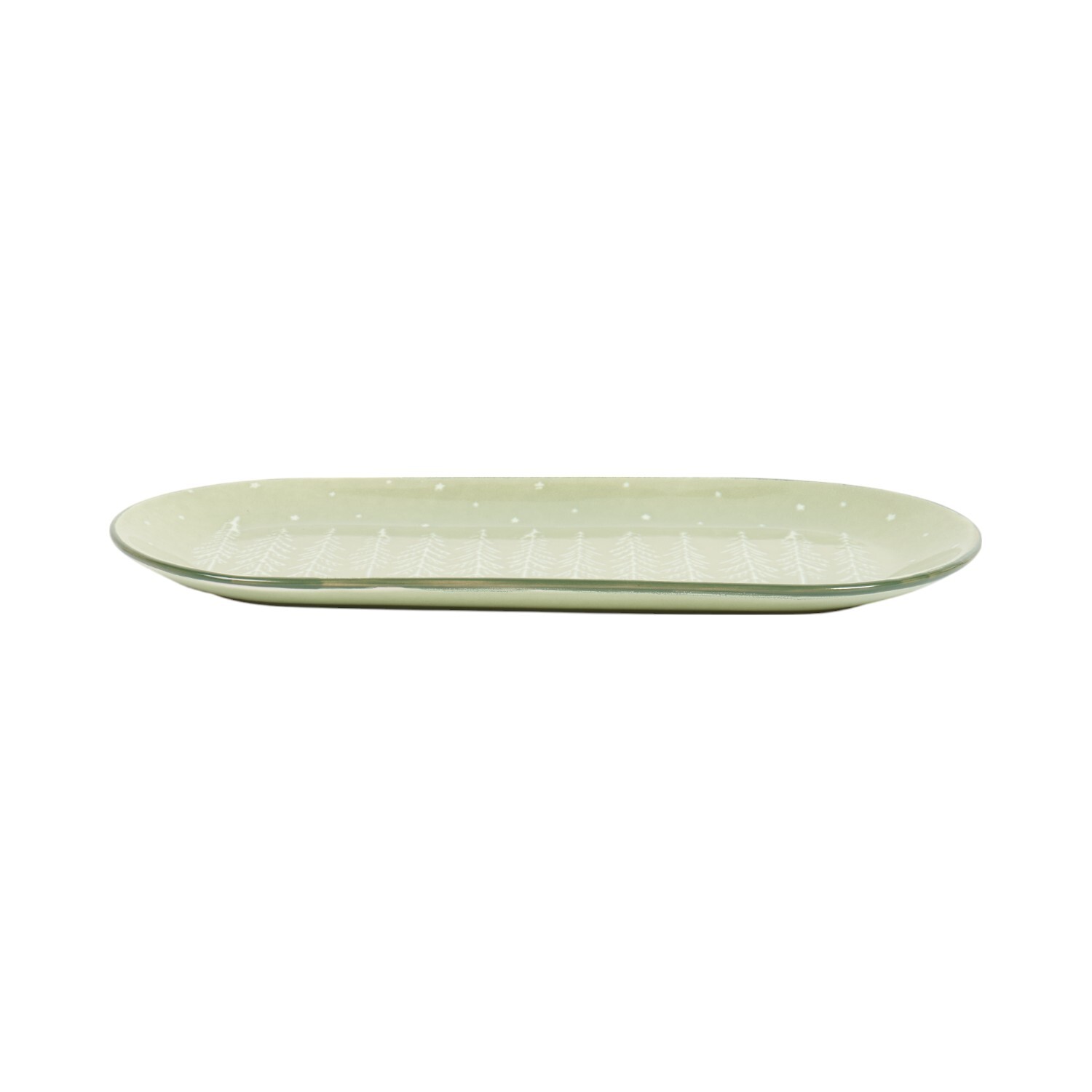 Nordic Tree Large Serving Platter Sage Image 1