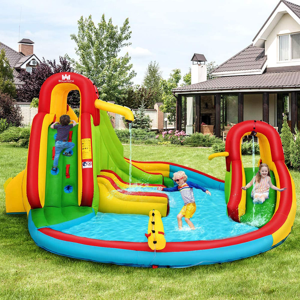 Costway Bouncy Water Castle with Slides and Climbing Wall Image 2