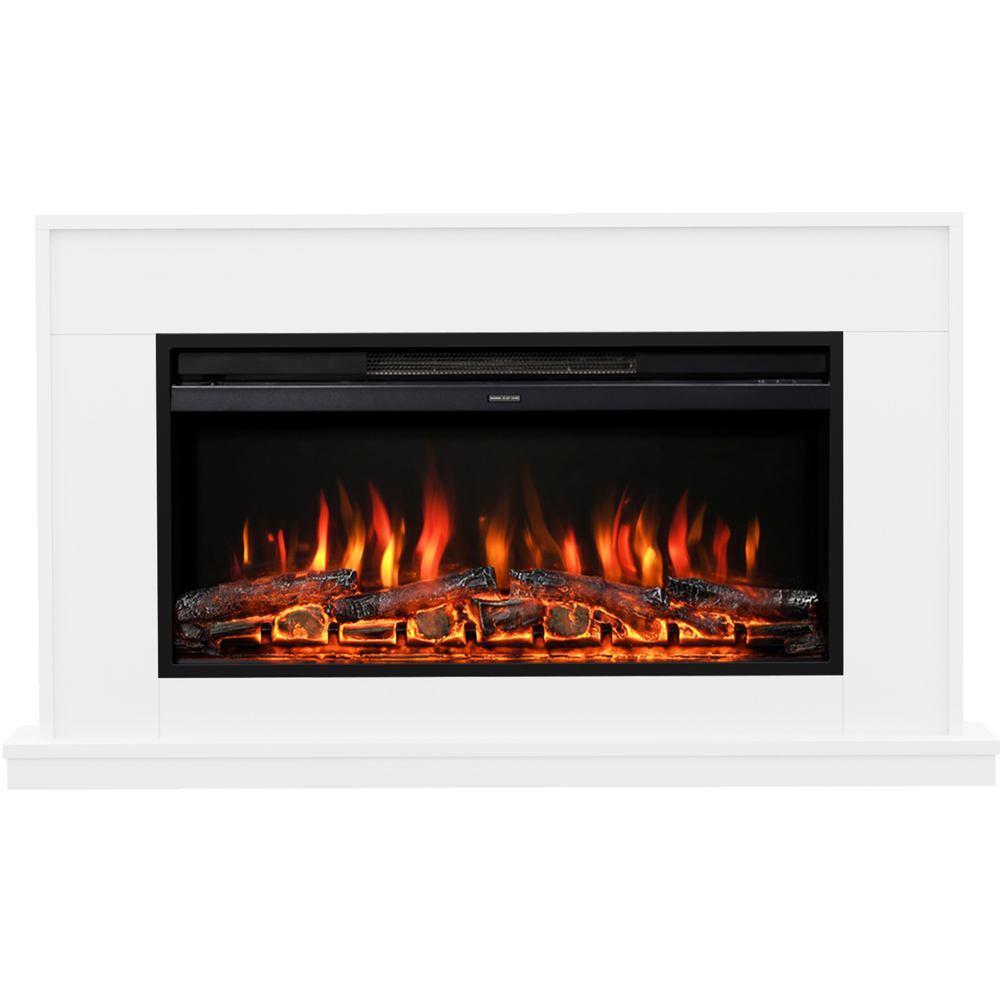 Be Modern Salehurst Ash White Timber Electric Fireplace 2kW 52 inch Image 3