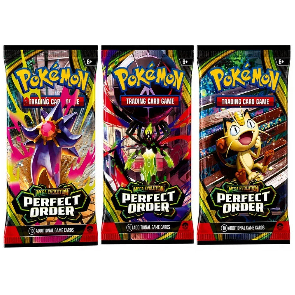 Pokemon Mega Evolution Perfect Order English Booster Cards 3 Pack Image 2