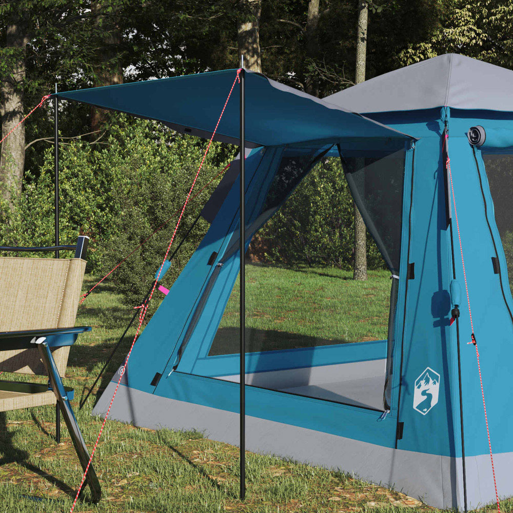vidaXL 3 Person Instant Camping Tent with Rainfly Blue Image 2
