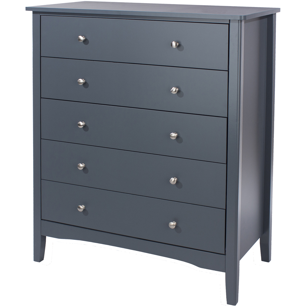 Core Products Como 5 Drawer Midnight Blue Chest of Drawers Image 3