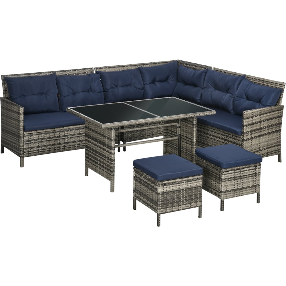 Outsunny 8 Seater Rattan Sofa Lounge Set Image 2