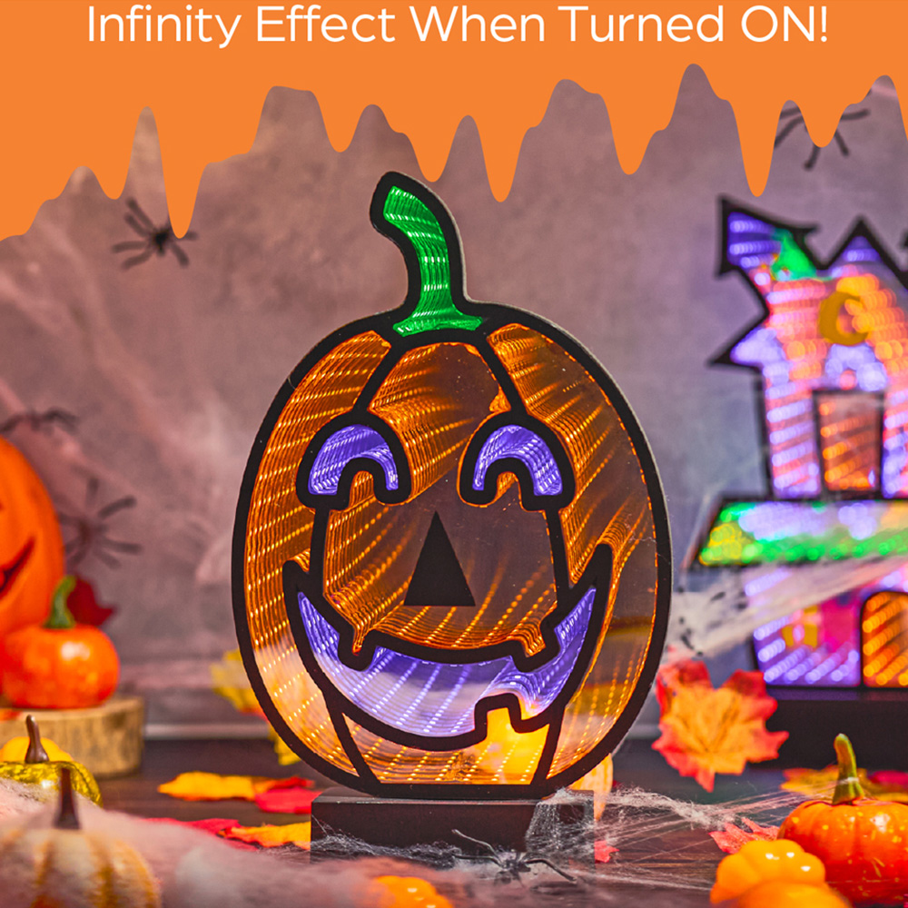Benross LED Infinity Pumpkin Halloween Decoration 28cm Image 5