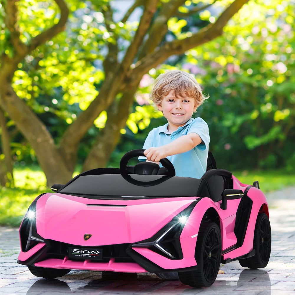 Costway Kids Pink Electric Ride On Car with Remote Control 12V Image 2