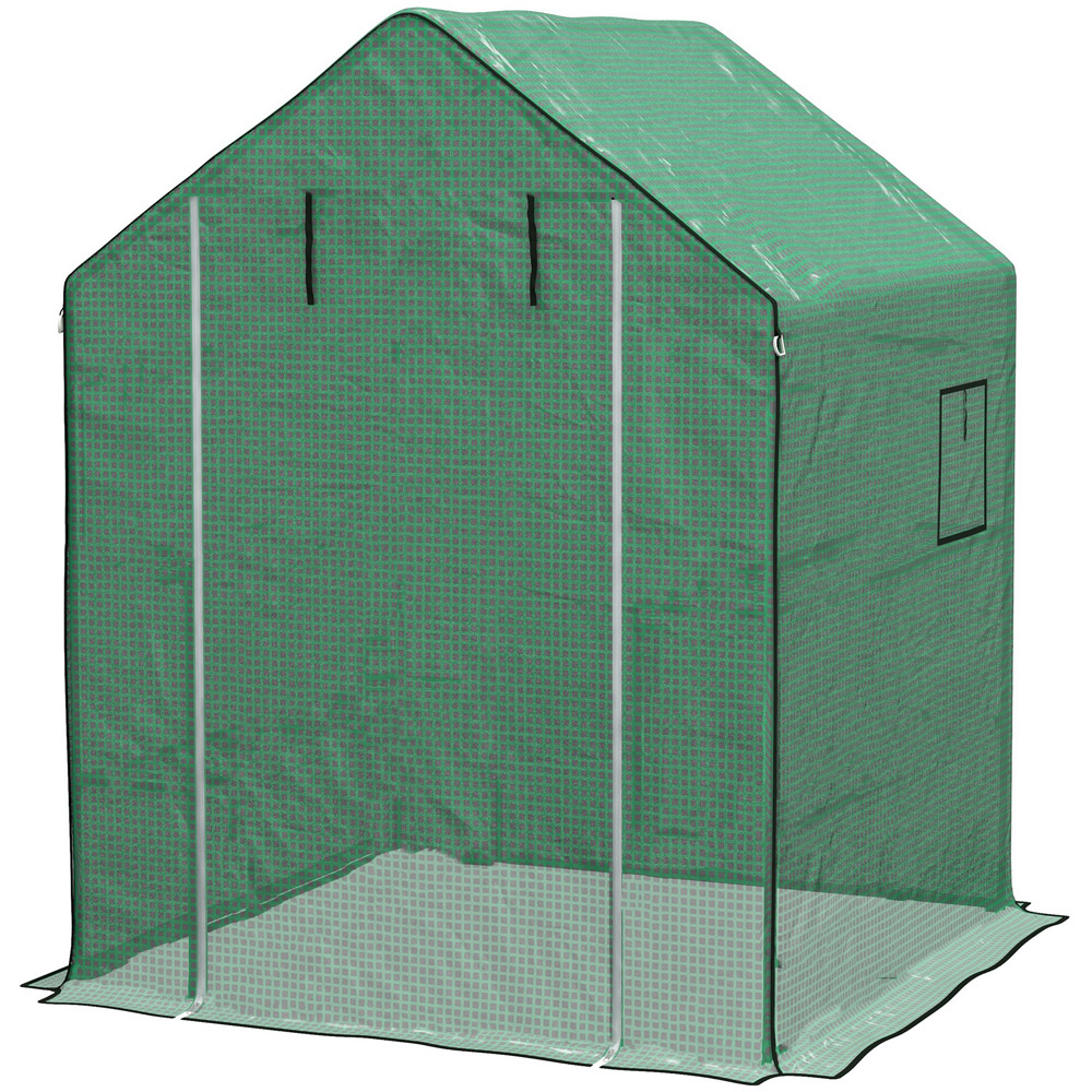 Outsunny 6.2 x 4.5 x 4.6ft Green Walk In Replacement Greenhouse Cover Image 1