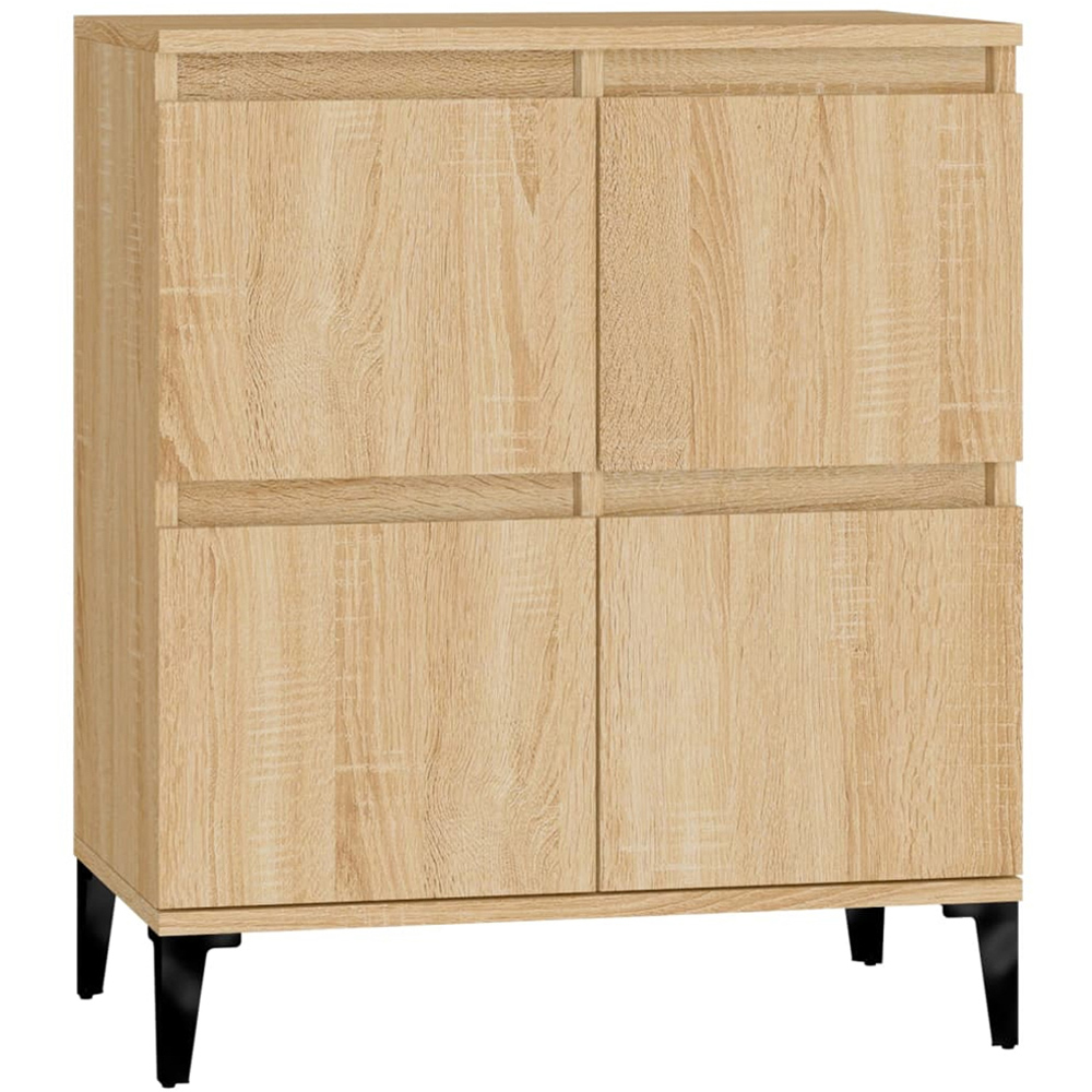 vidaXL 4 Door Sonoma Oak Sideboard Image 2