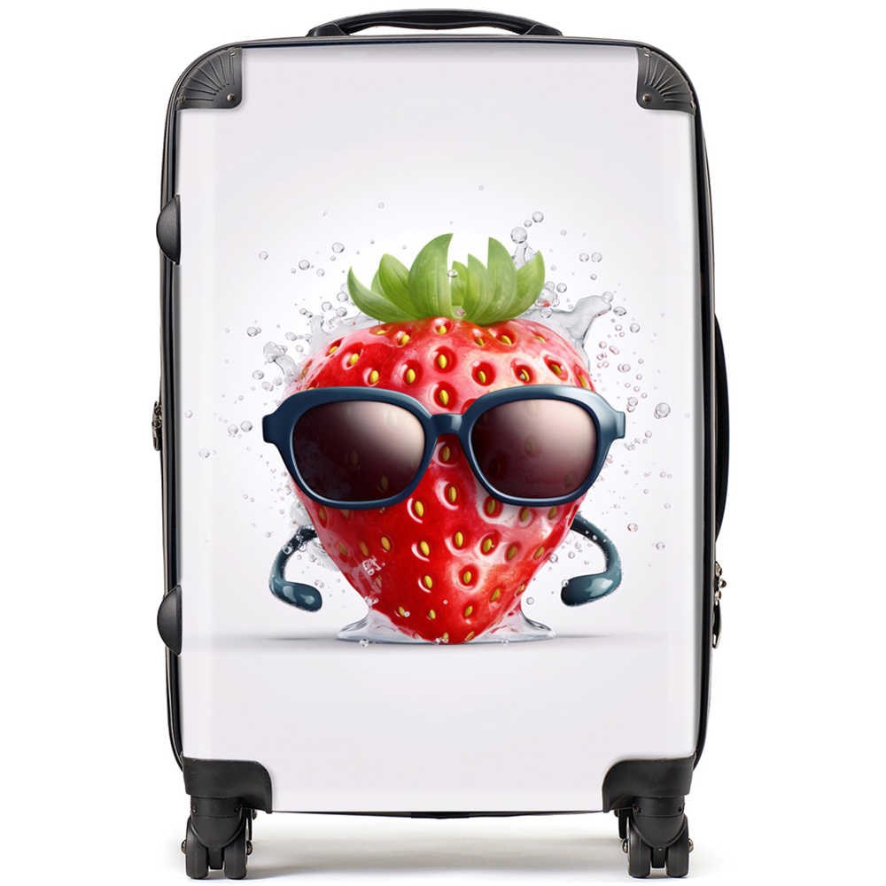 Warren Reed Designer Medium Strawberry in Glasses Suitcase Image 1
