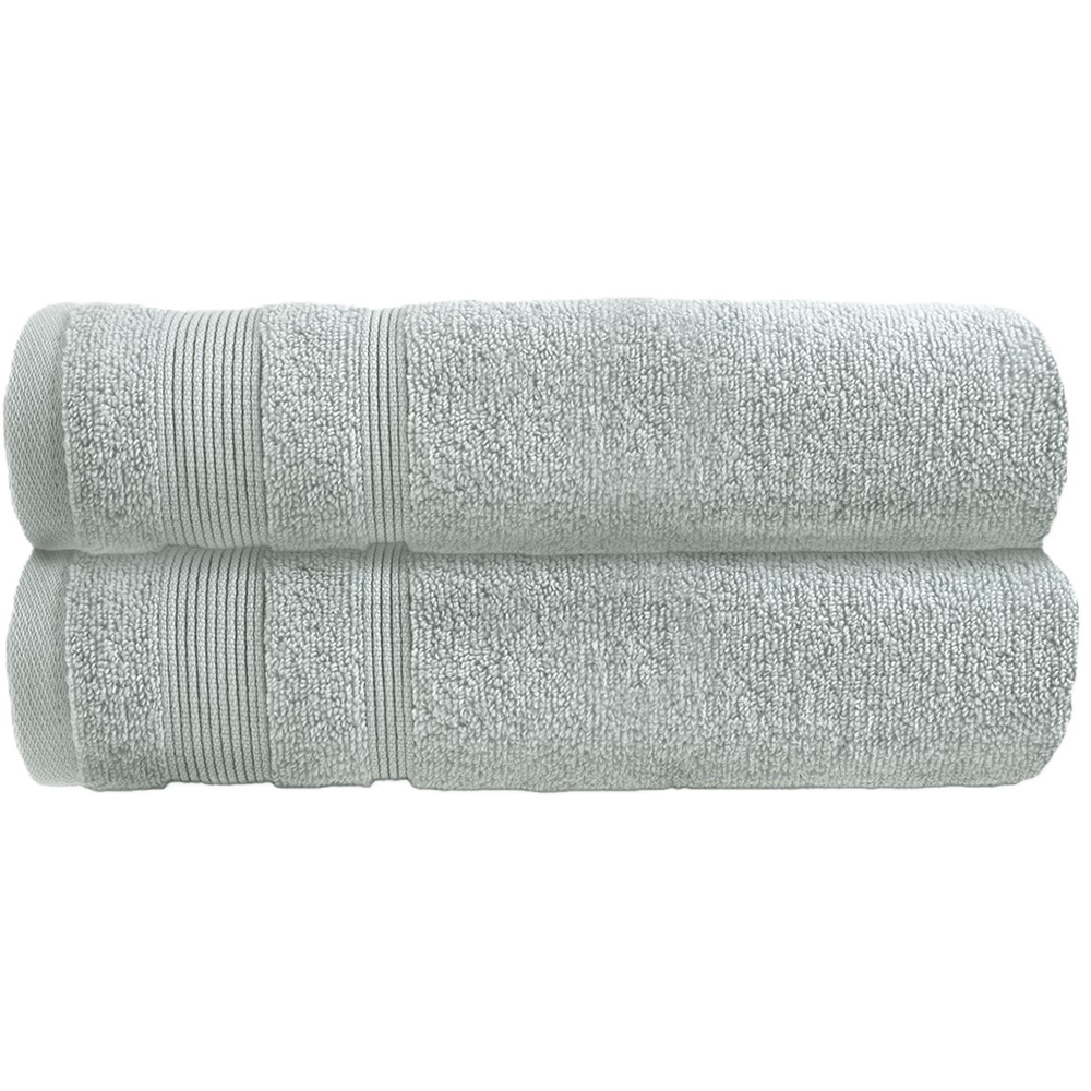 Allure Bath Fashions Luxury Zero Twist Egyptian Cotton Dove Grey Bath Towel 2 Pack Image 1