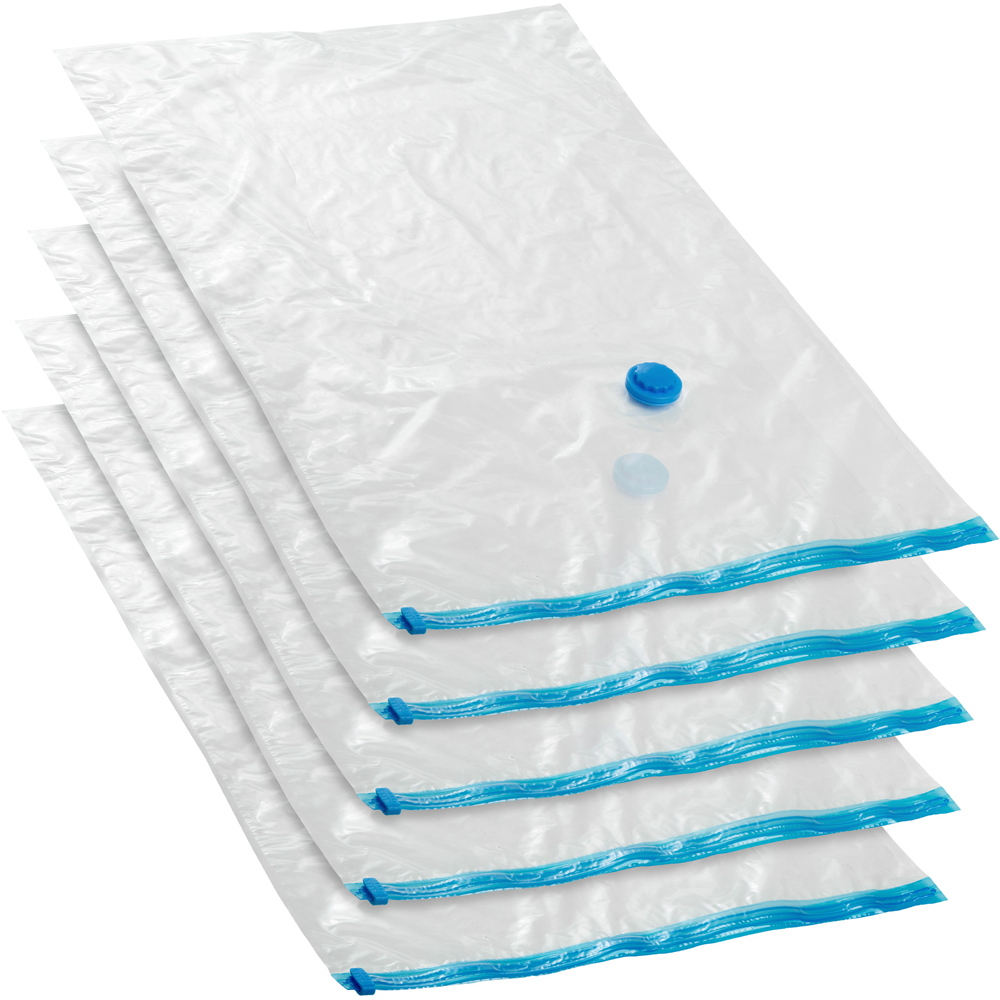 tectake Vacuum Storage Bags 95 x 60cm 5 Pack Image 1