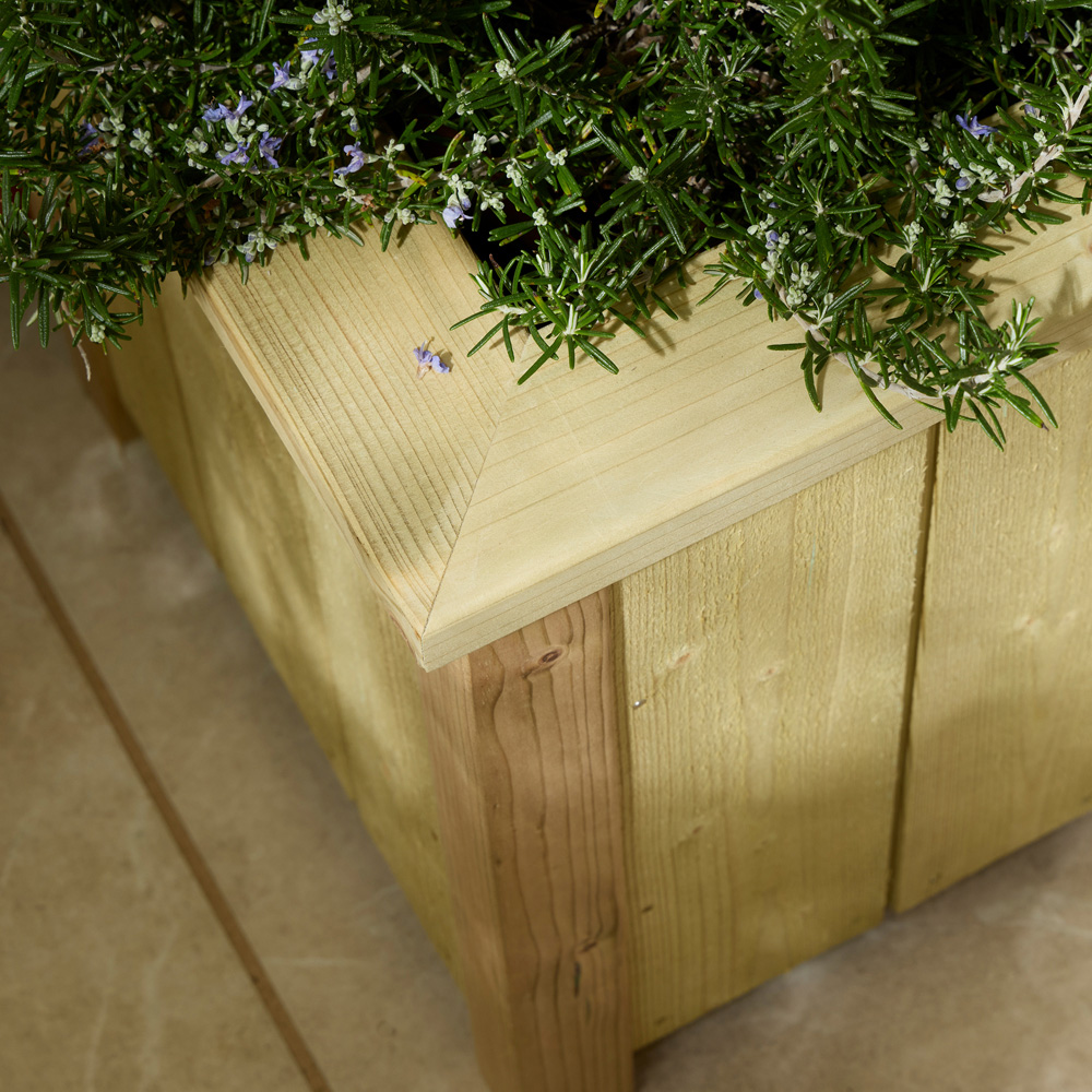 Rowlinson Signature Heritage Natural Wooden Garden Trough Planter 42 x 199 x 43cm Image 4