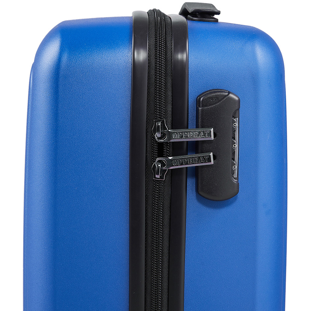 H&O Direct Blue Wide Vertical Stripe Hardside Carry-On Suitcase with Spinner Wheels Image 4