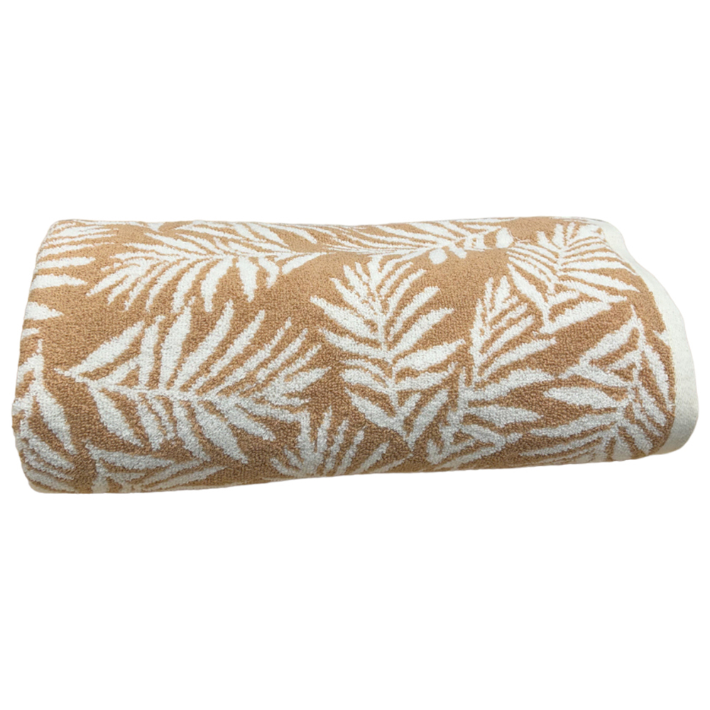 Bellissimo Botanical Beige Bath Sheet Image 1