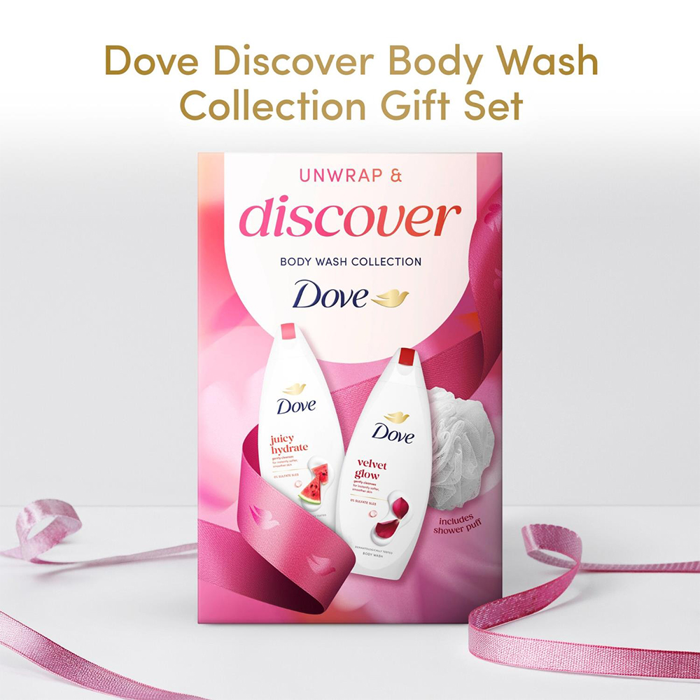 Dove Unwrap and Discover Body Wash Collection Gift Set 2 Piece 3 Pack Image 5
