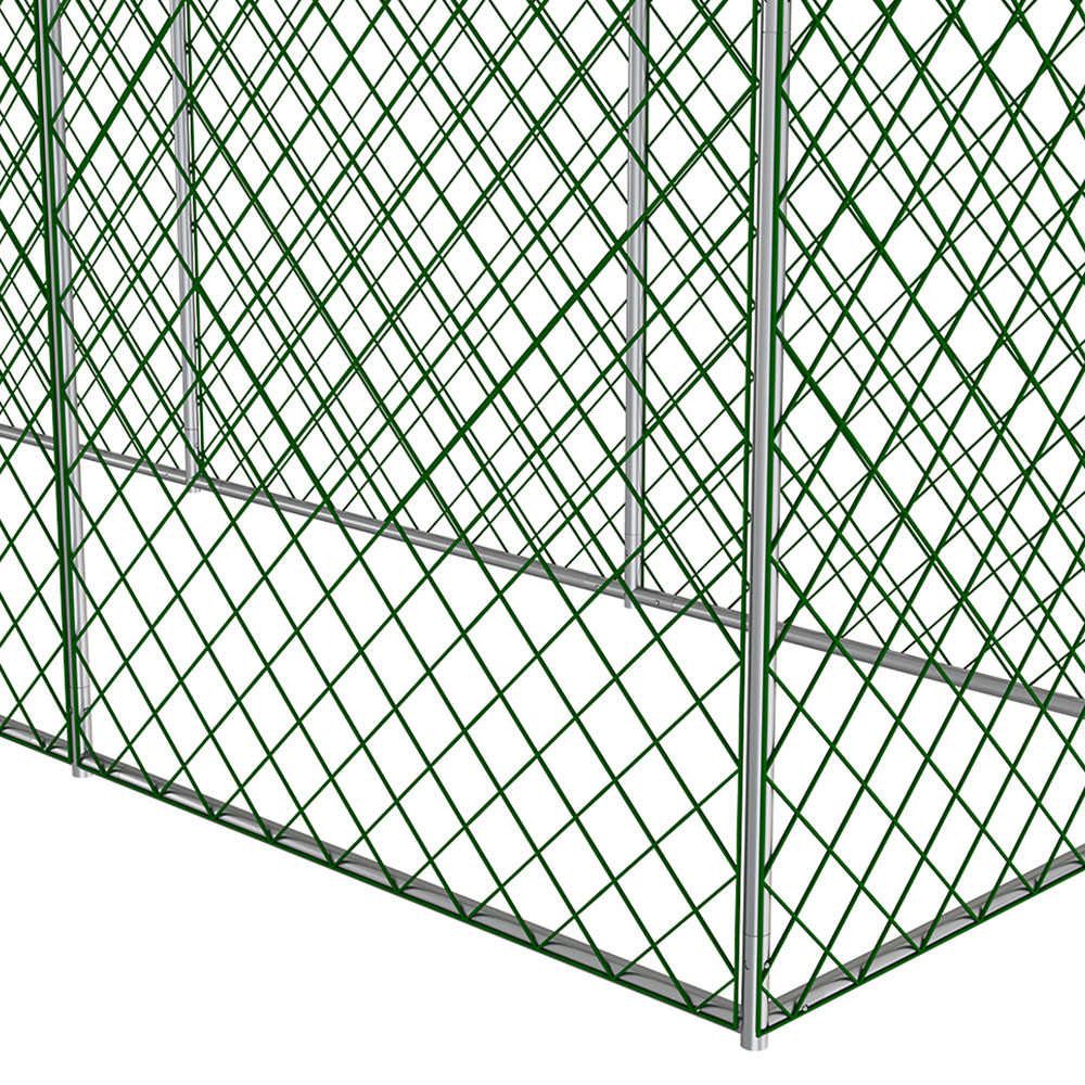 Living and Home Silver Metal Chicken Coop Run with Waterproof PE Tarpaulin Image 6