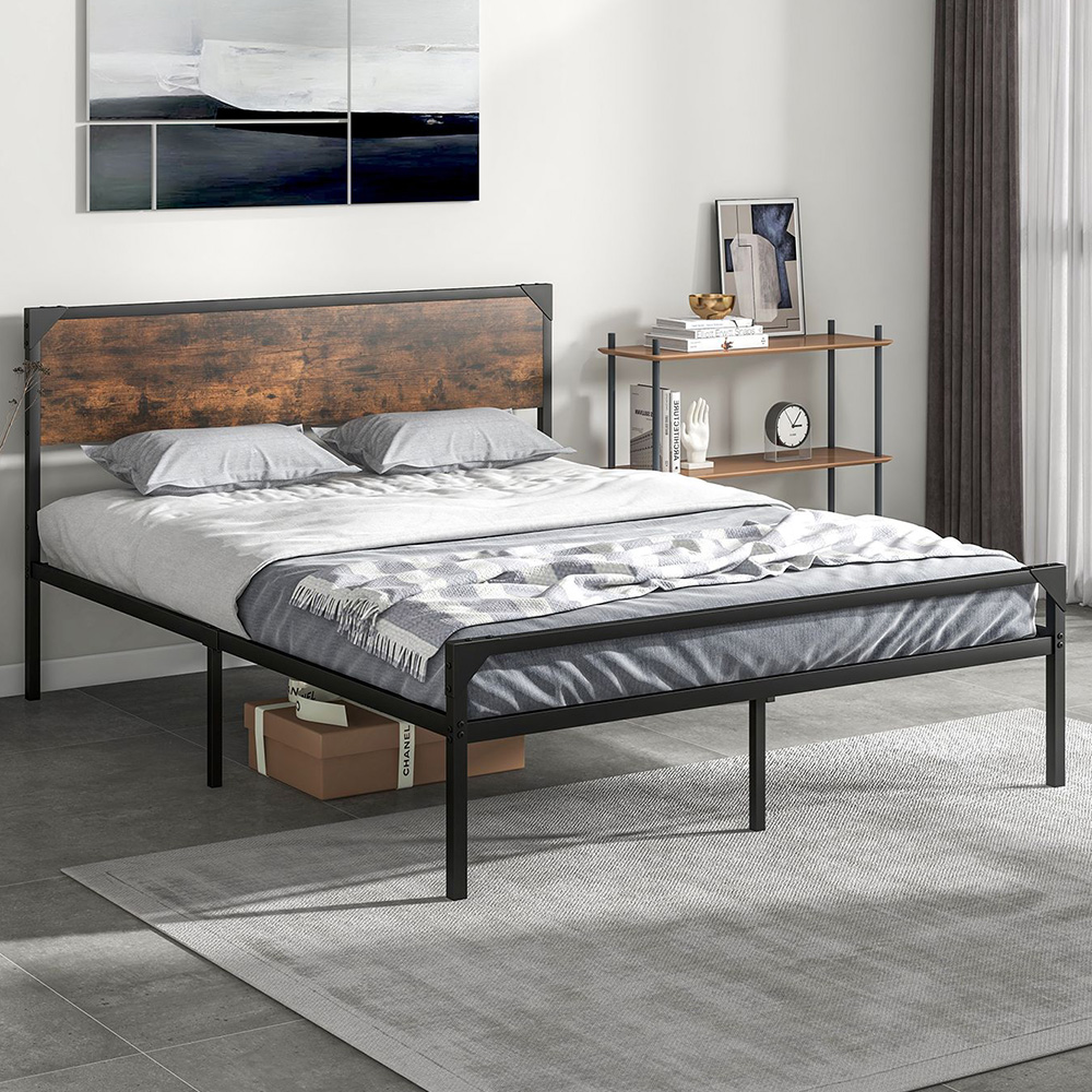 Costway King Metal Platform Bed Frame with 9 Support Legs Image 1